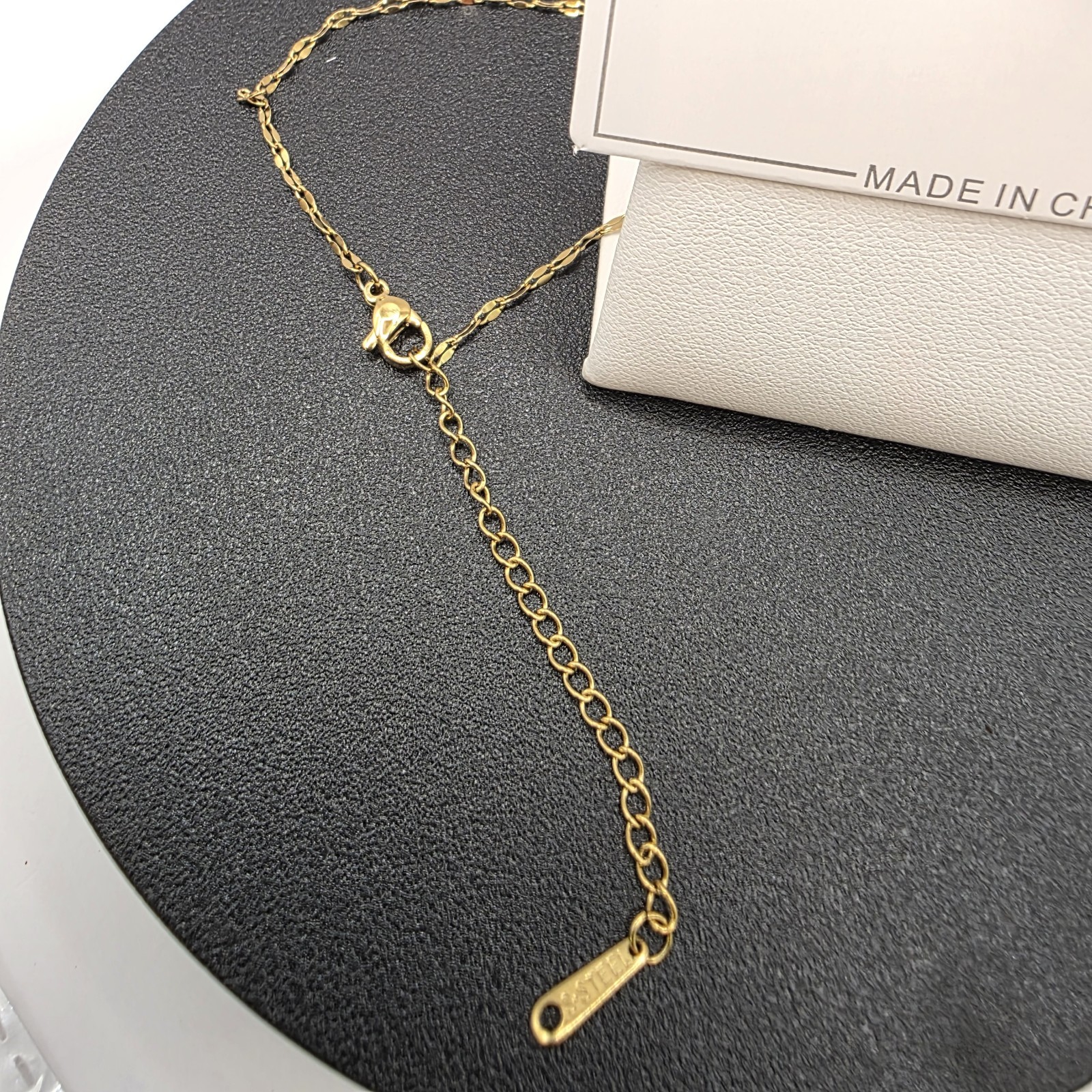 Stainless Steel Copper Plated 16″Necklace w/19mm Cz Tree Pendant