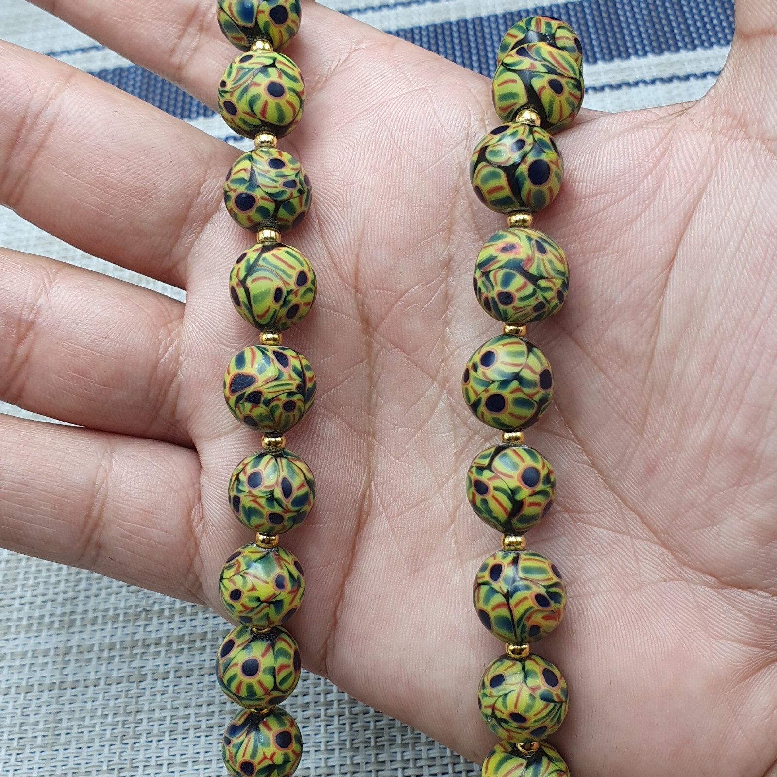 Stunning Vintage Venetan Style Eyes Glass With Old Monkey Face Glass Pendant