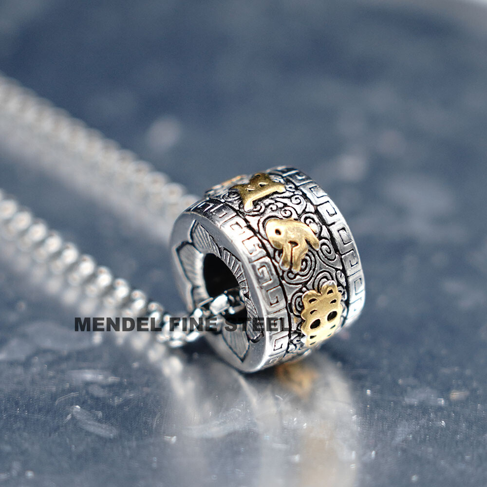 MENDEL Mens Womens Tibetan Buddhist Lucky Protection Amulet Pendant Necklace Men
