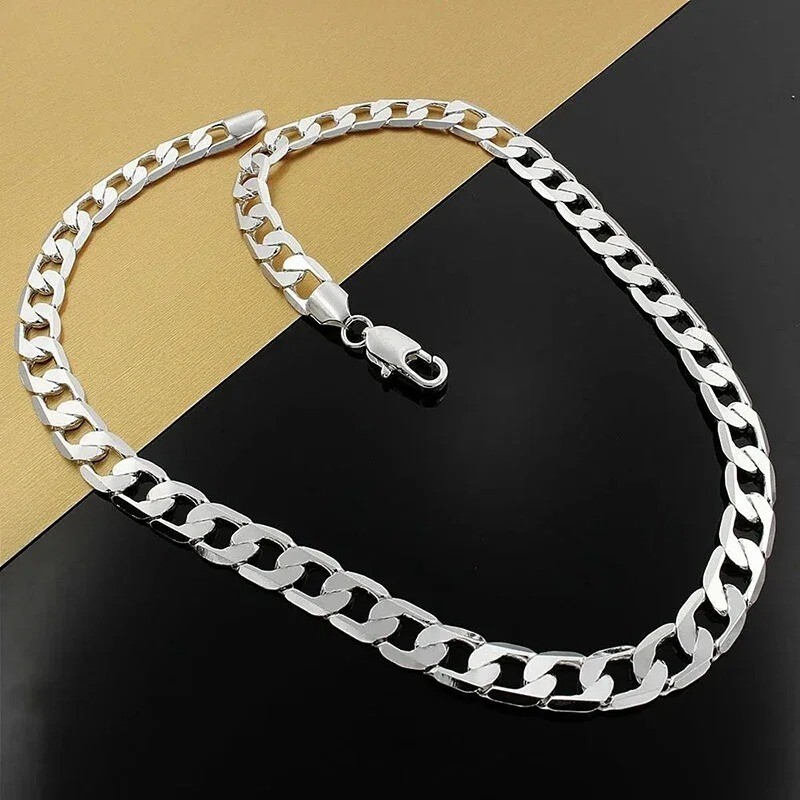 Cadena De Plata 925 Para Hombre Tu Puedes Lucir Elegante Y Atractivo 40% OFF💲