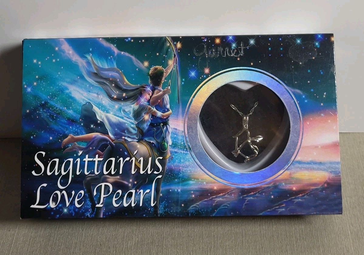 Sagittarius Zodiac Signs Cage Pendant Love Cultured Pearl Oyster Necklace Kit