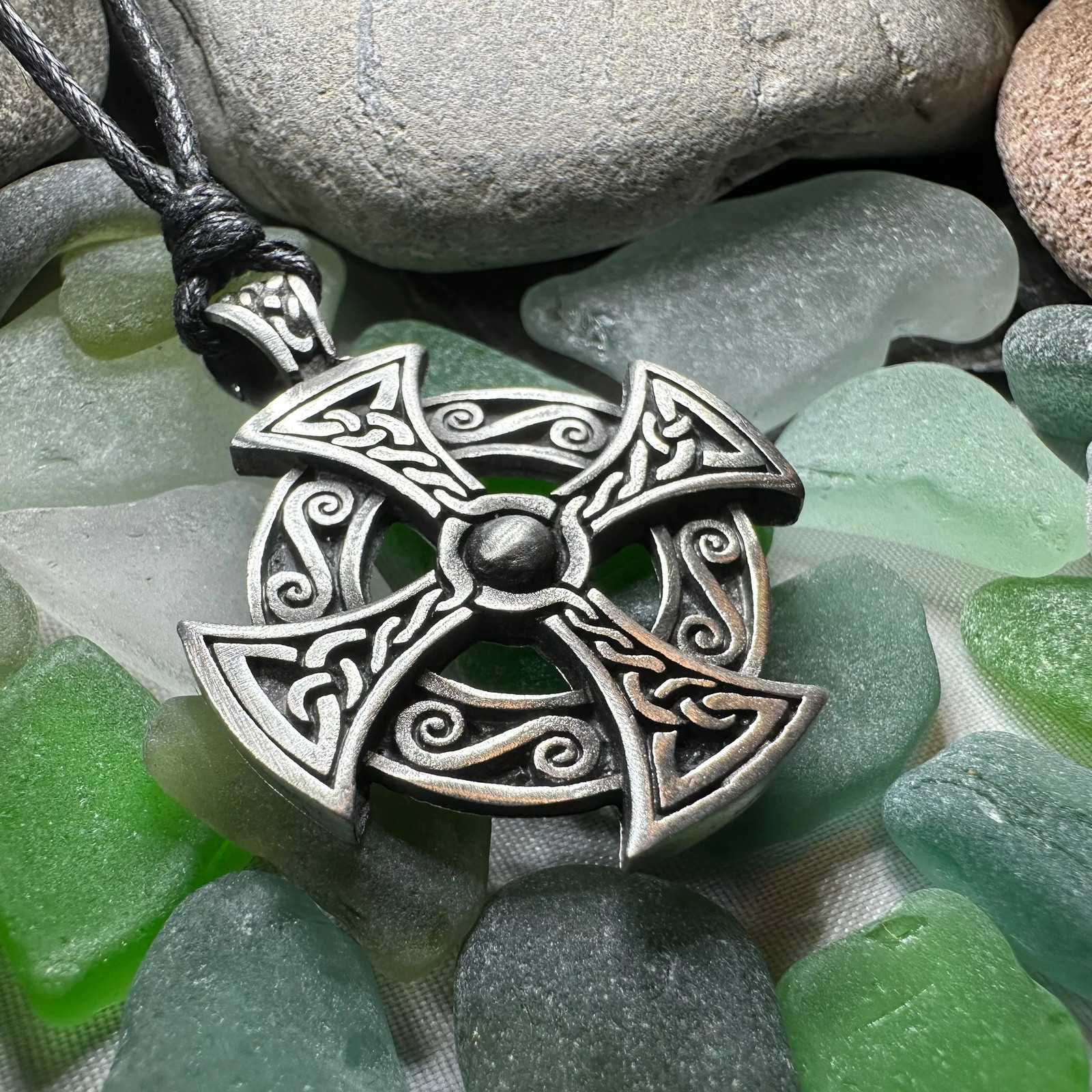 Honor Celtic Cross Necklace Pewter Cross Irish Scottish Pendant Mens Boys