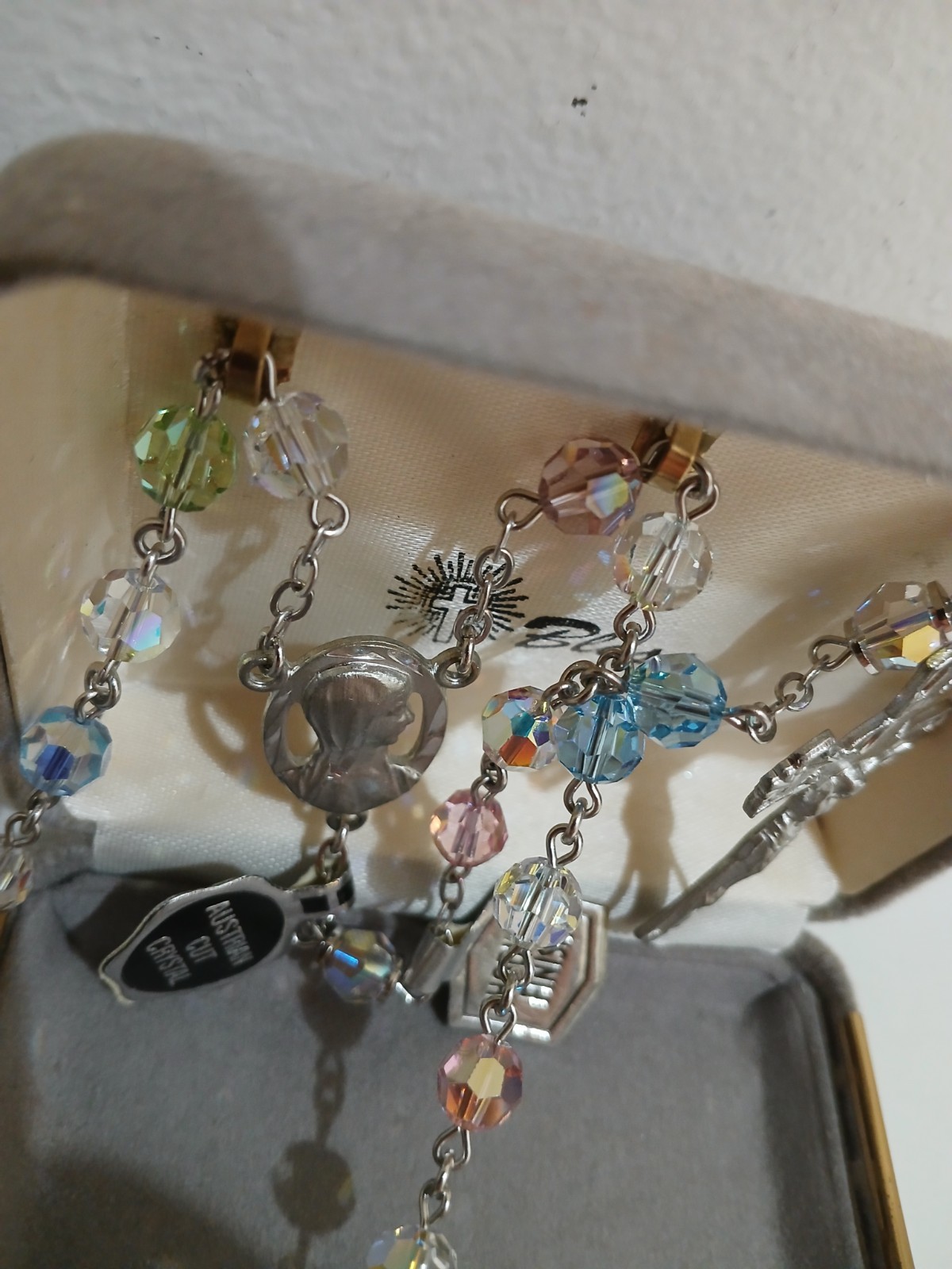Bliss Religious Necklace Swarovski Rhodium Finish