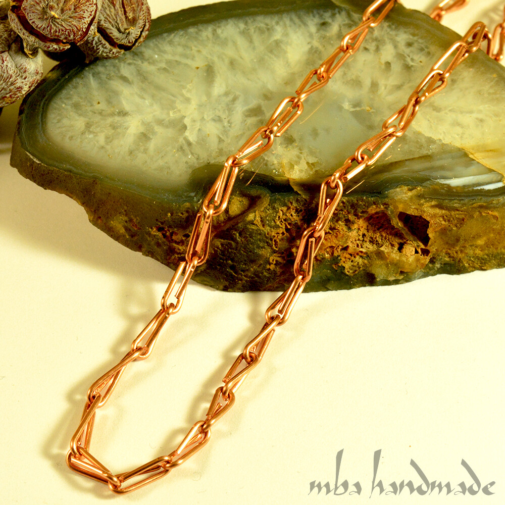Handmade Pure Copper Chain Lenght 16”-18”-20”-22”-24”-30” / 40 to 76 cm