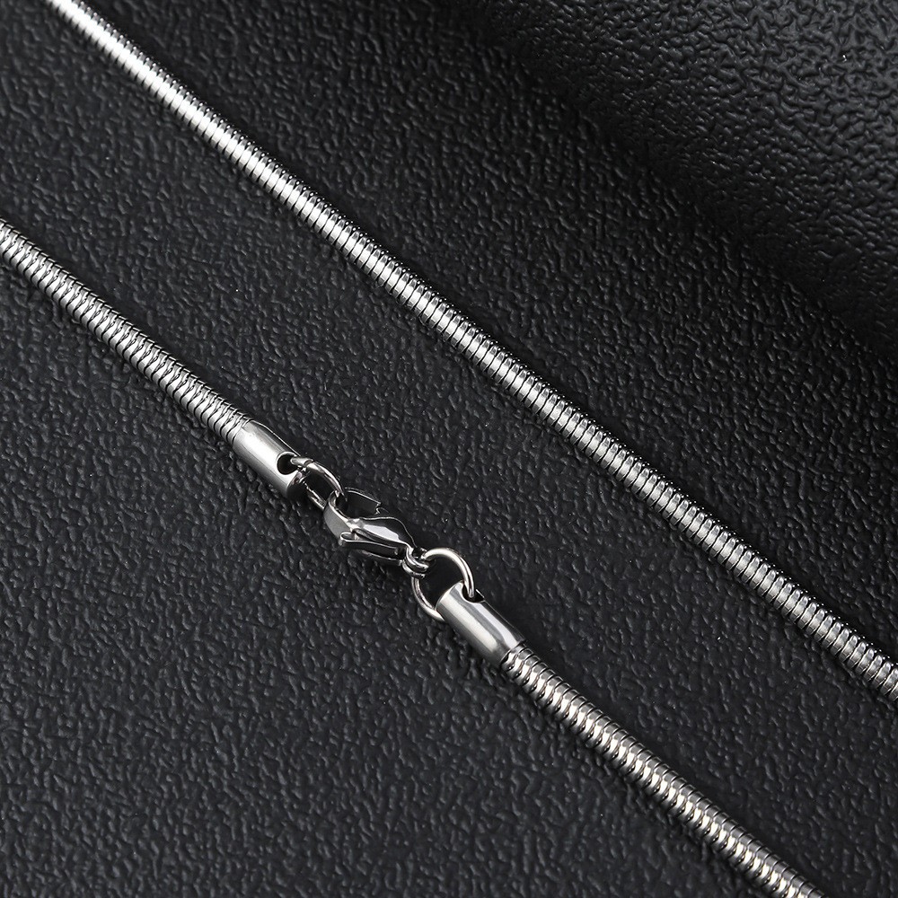 10pcs Lot 2.4mm 18-24inch Stainless Steel Round Snake Chain Necklaces Hip Hop