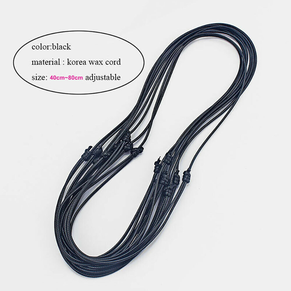20pcs Black Korea Waxed cord Necklace Jewelry Findings 16-32 inch Adjustable**