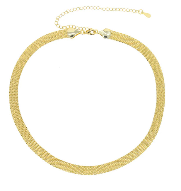 Women Stainless Steel Necklace 6mm Herringbone Clavicle Flat Chain 16-18″ PE46