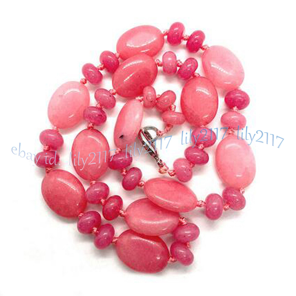 Natural 5x8mm Rondelle 13x18mm Flat Oval Gemstone Beads Necklace 14-36”