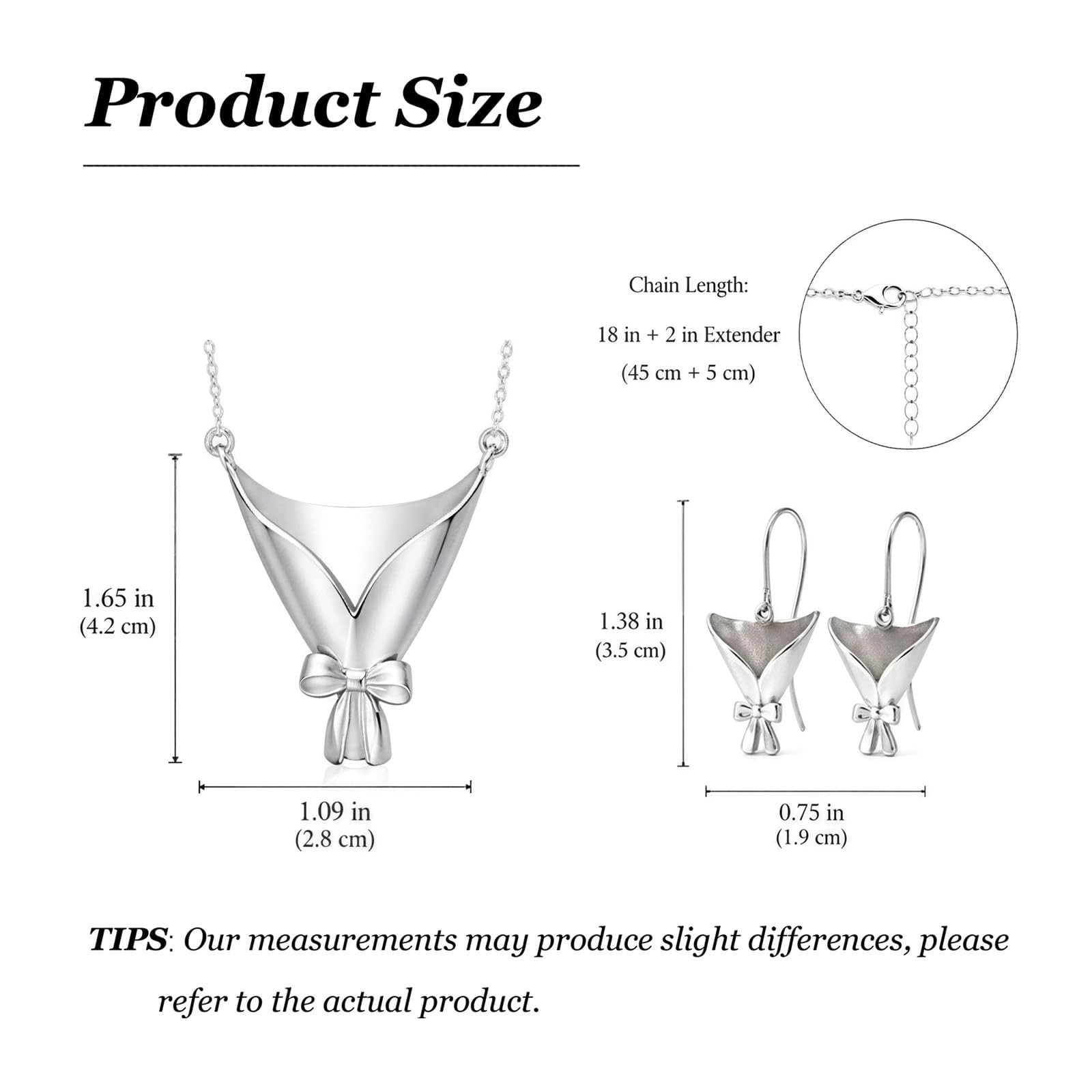 Floral Vase Pendant Necklace for Women – Flower Holder Jewelry for Prom, Wedding