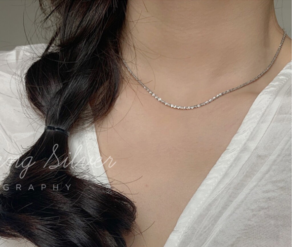 Girl / Women Titanium Stainless Steel Margarita Chain Choker Necklace 14.5-16″