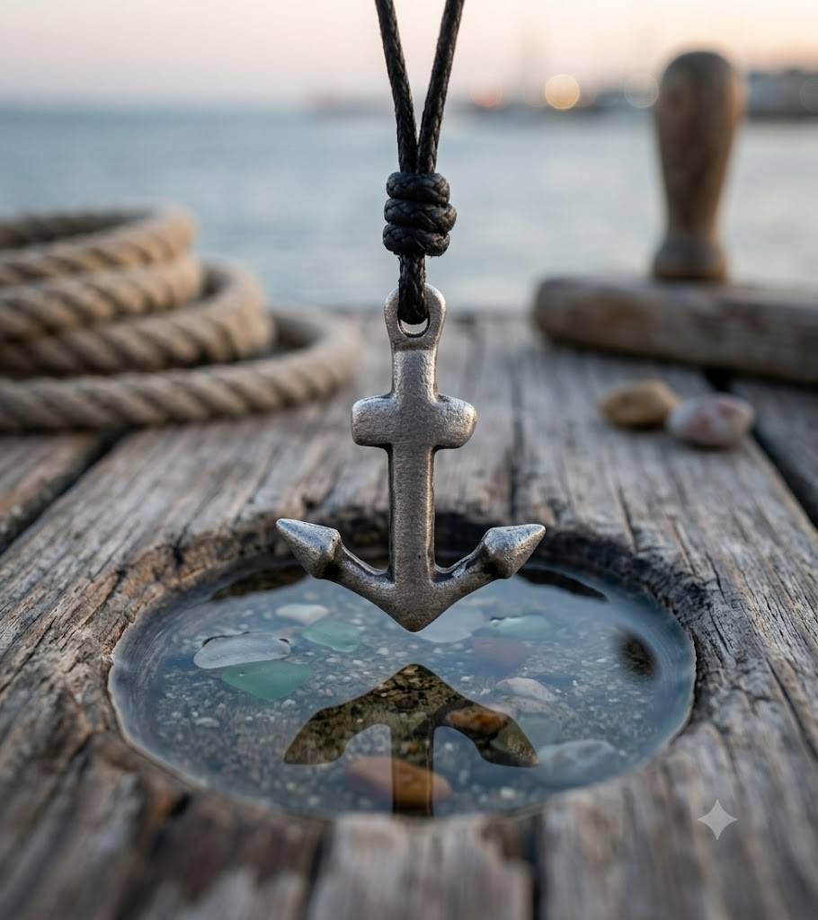 Flawless Anchor Ship Boat Pewter Brass Sterling Silver Necklace Pendant Jewelry