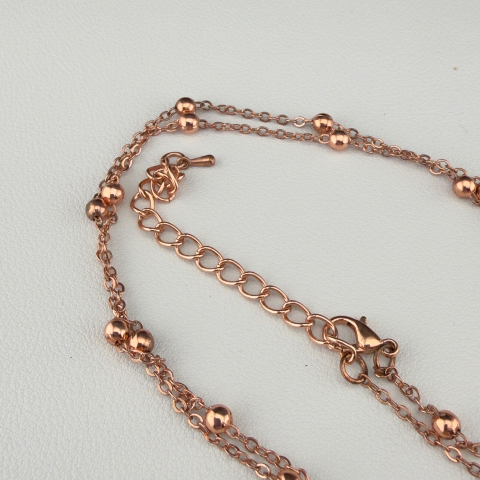 Fox Pendant Perfume Bottle Necklace Rose Gold Pink Crystals