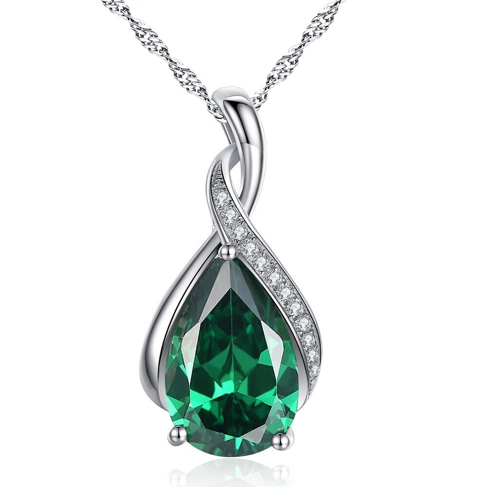 Lab Created Emerald Charm Handmade Charm Gemstone Charm