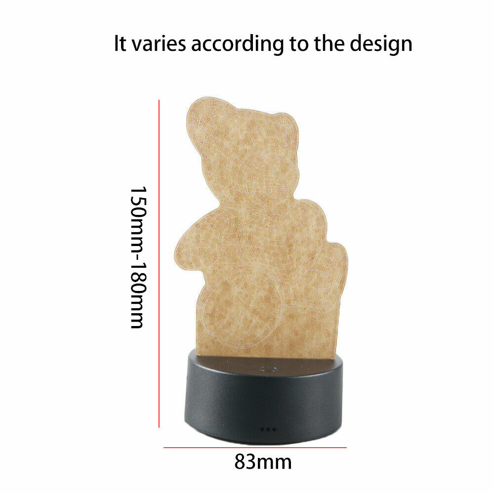 LED Light Gift Fit Her Girlfriend Wife Woman Mom Love Teddy Bear Decor and Hea