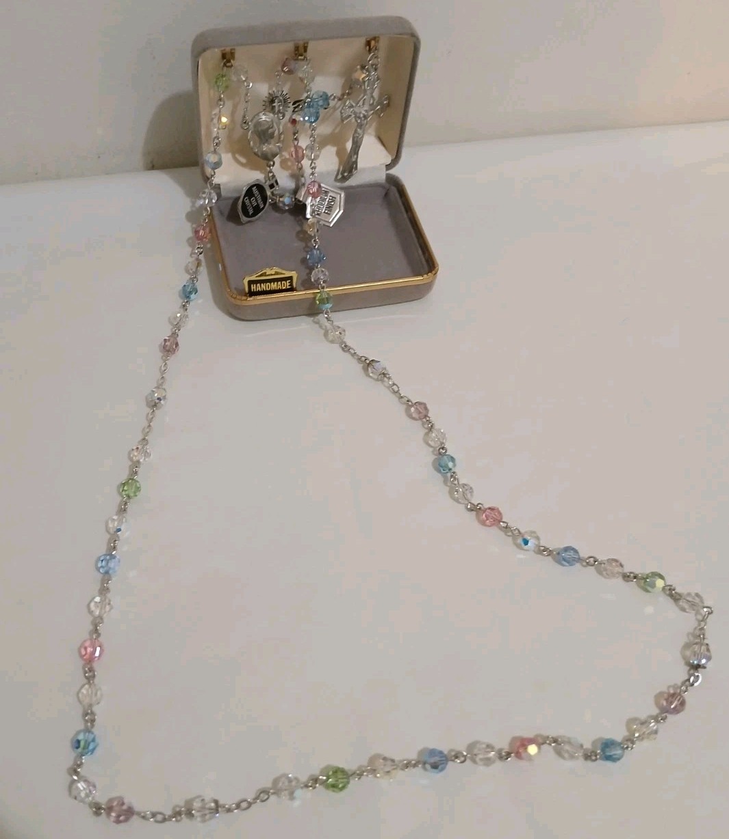Bliss Religious Necklace Swarovski Rhodium Finish