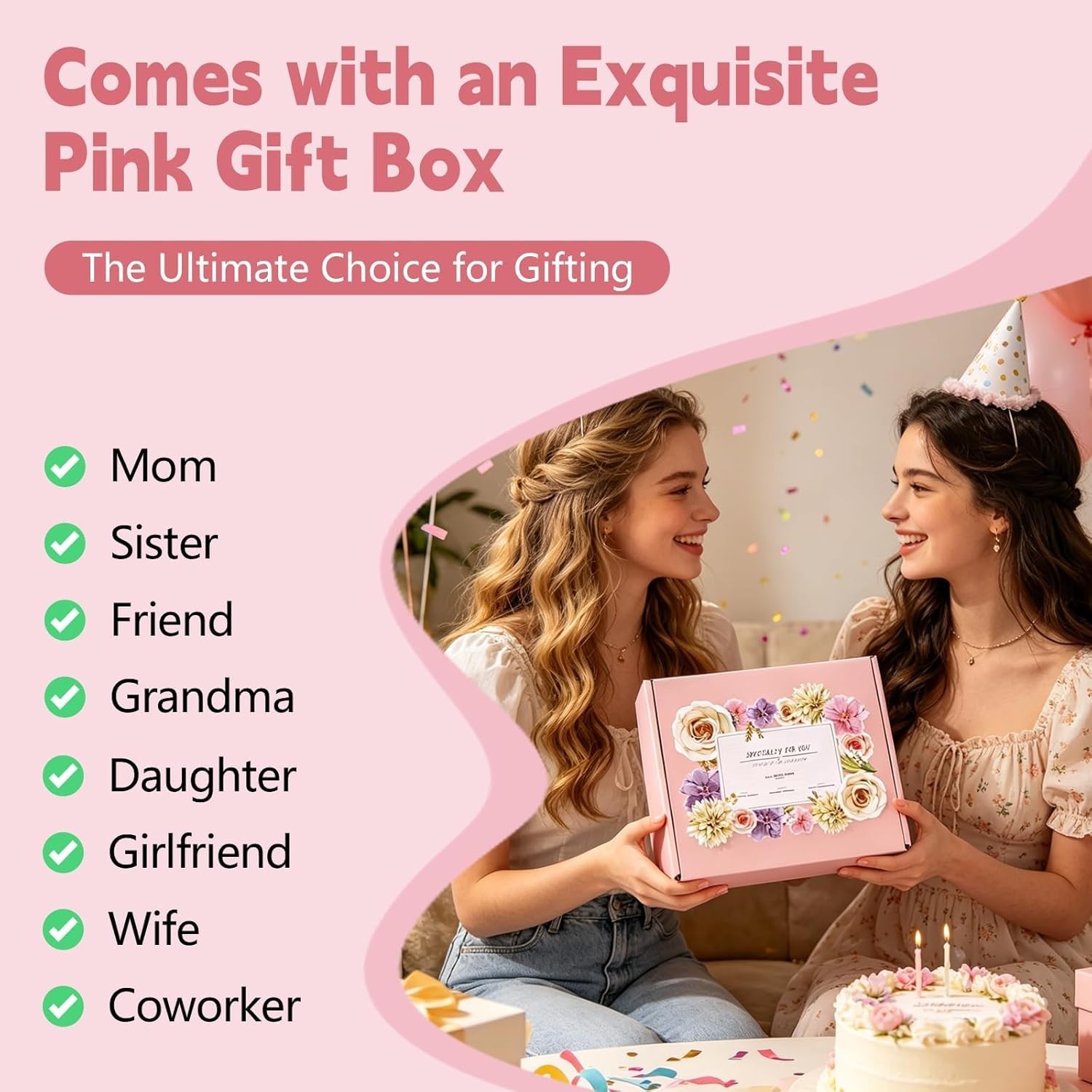 Happy Birthday Gifts for Women, 10pcs Women Birthday Gifts for Mom with Luxur…