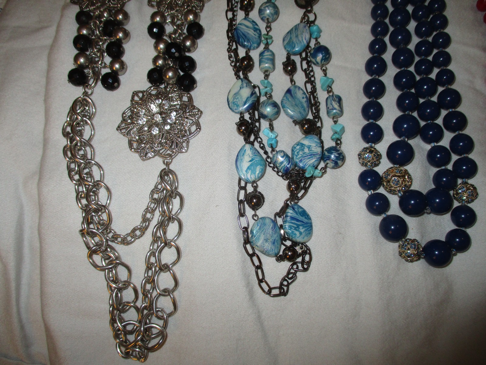 Lot of 6 Necklaces 5 Long 1 Short Various Makers Some Unmarked Nice Quality