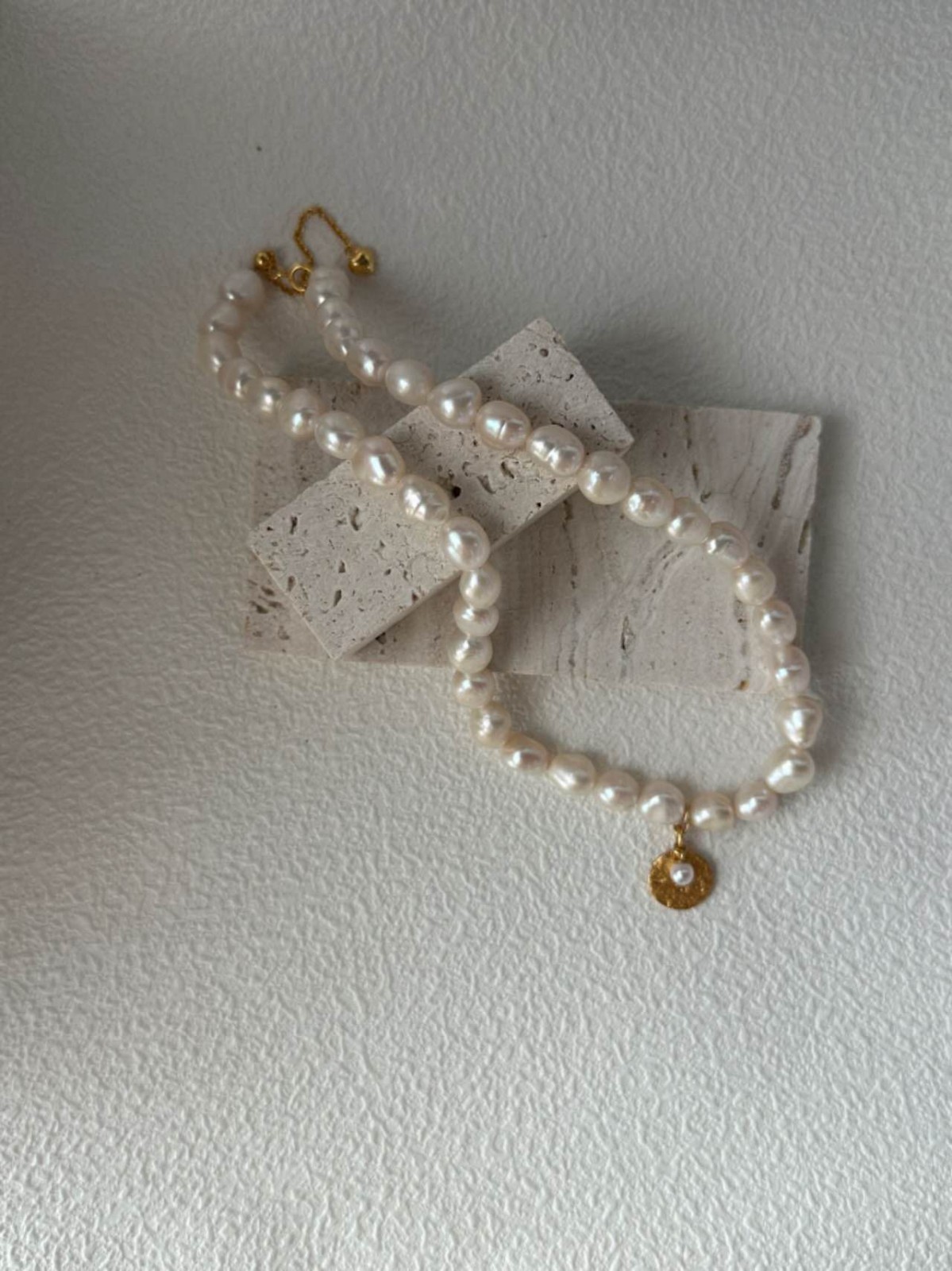 Radiant Harmony Pearl Necklace with Gold Medallion Elegant Necklace Vintage