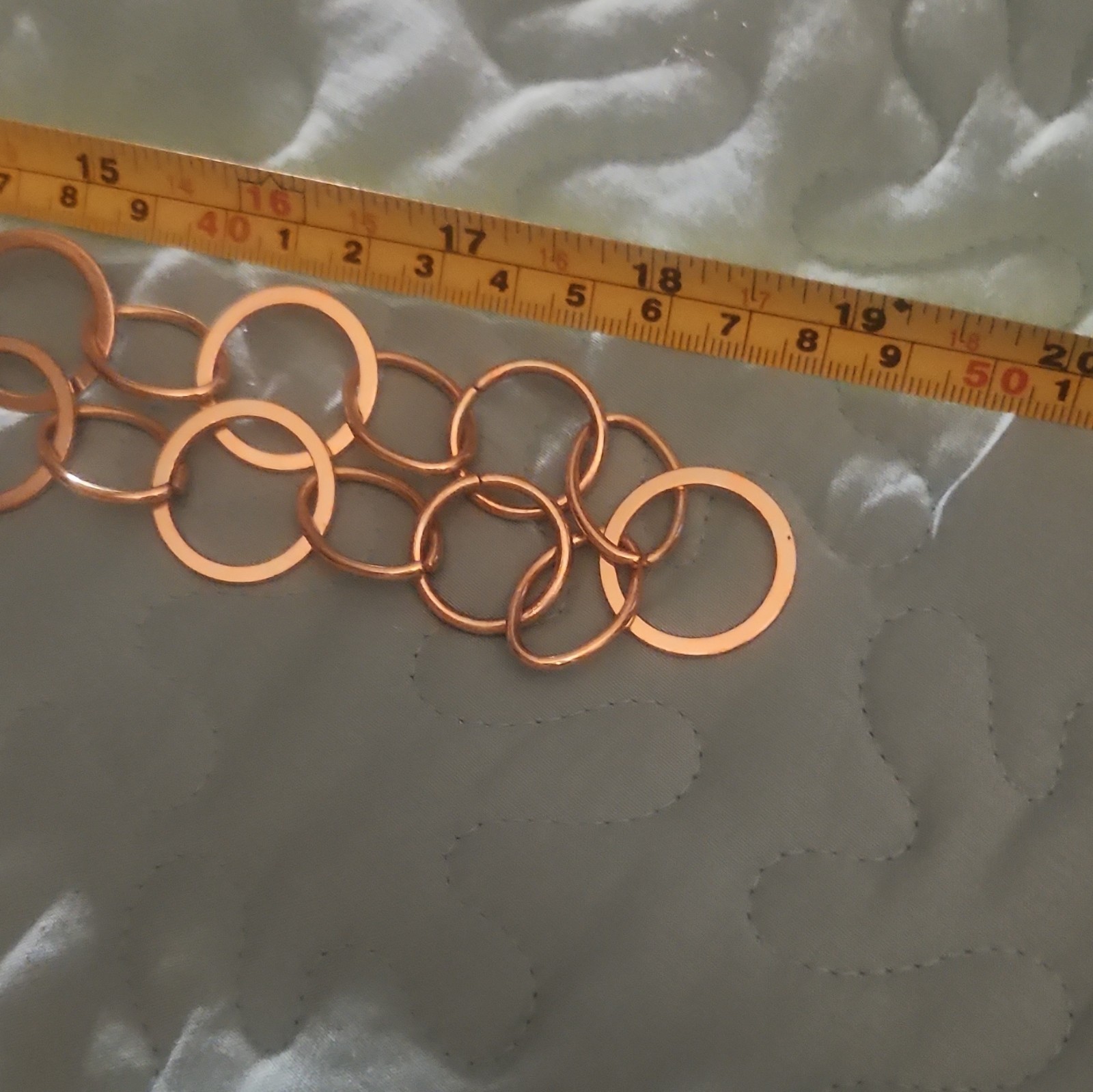 Gold Oval Link Chain Necklace w/ Tortoiseshell-Style Rings