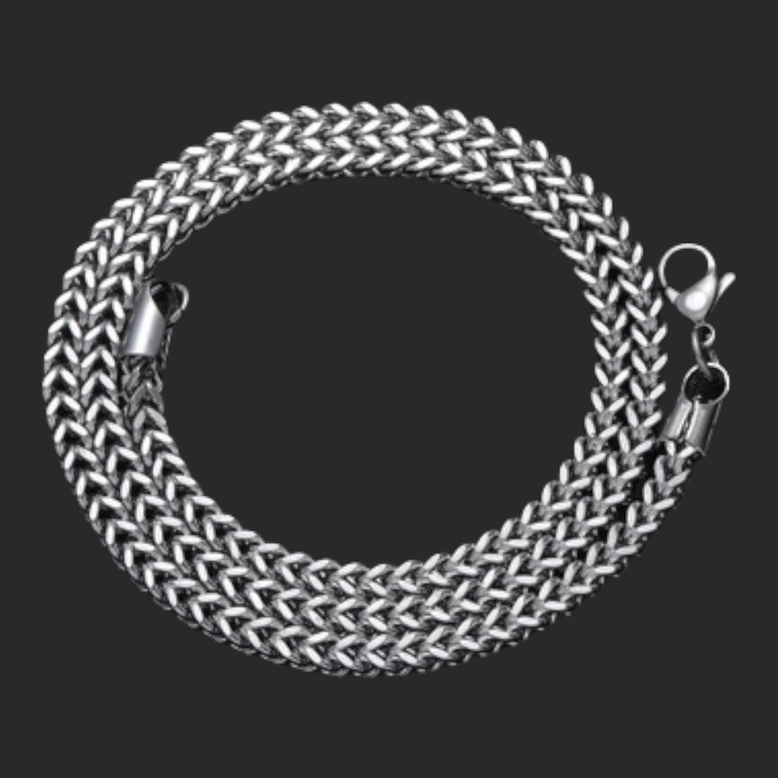 Stainless Steel Gold Plated Franco Chain Necklace 3mm Unisex Hip Hop Jewelry