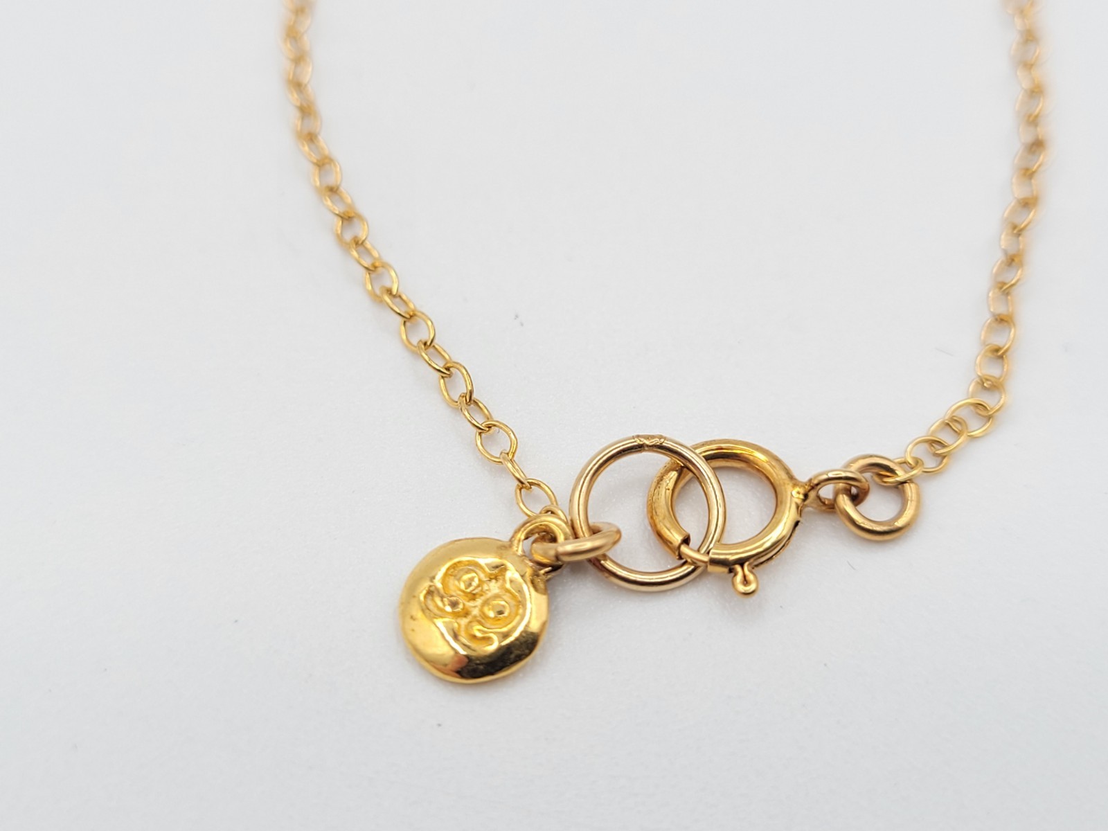 NEW Gorjana 1/20 14k Gold Filled Faceted Pyrite Long 32″ Necklace SIGNED