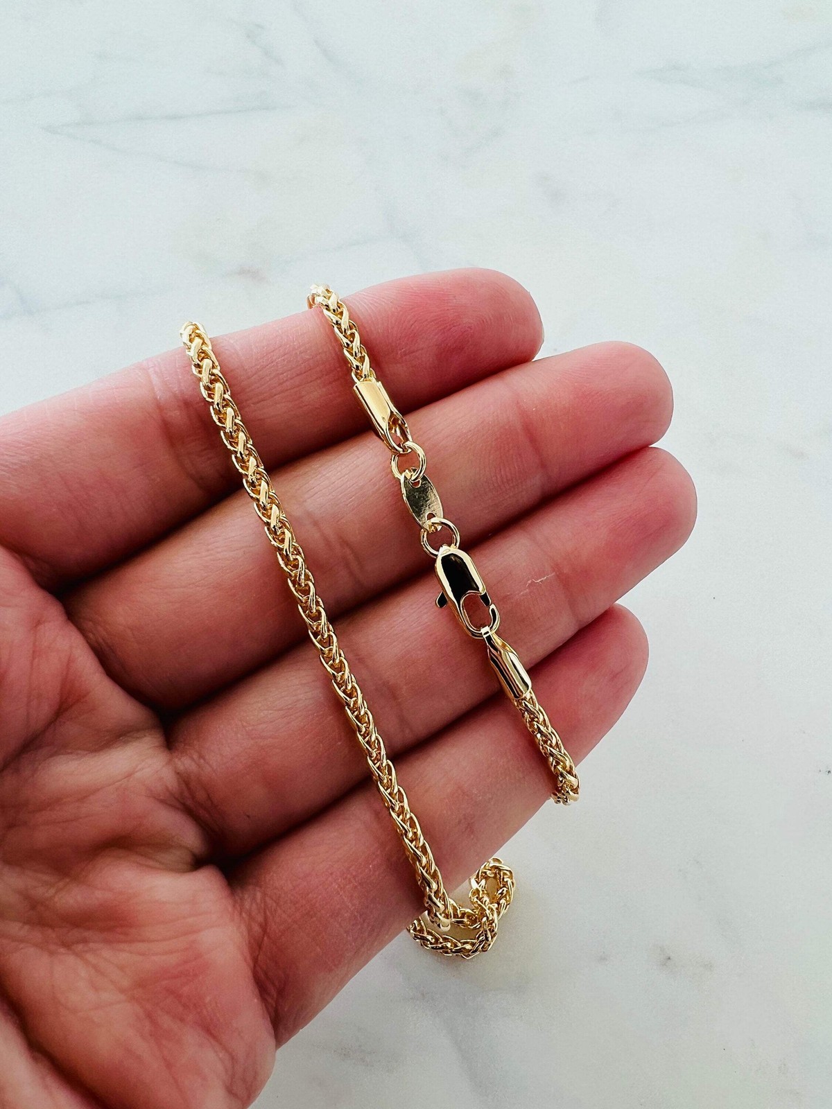 Gold Filled 2.5mm Spiga Chain | Twisted Rope Gold Necklace