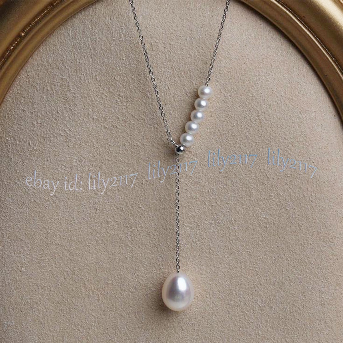 Natural White South Sea Round Pearl Drop Pearl Pendant Drop Necklace 18 inch