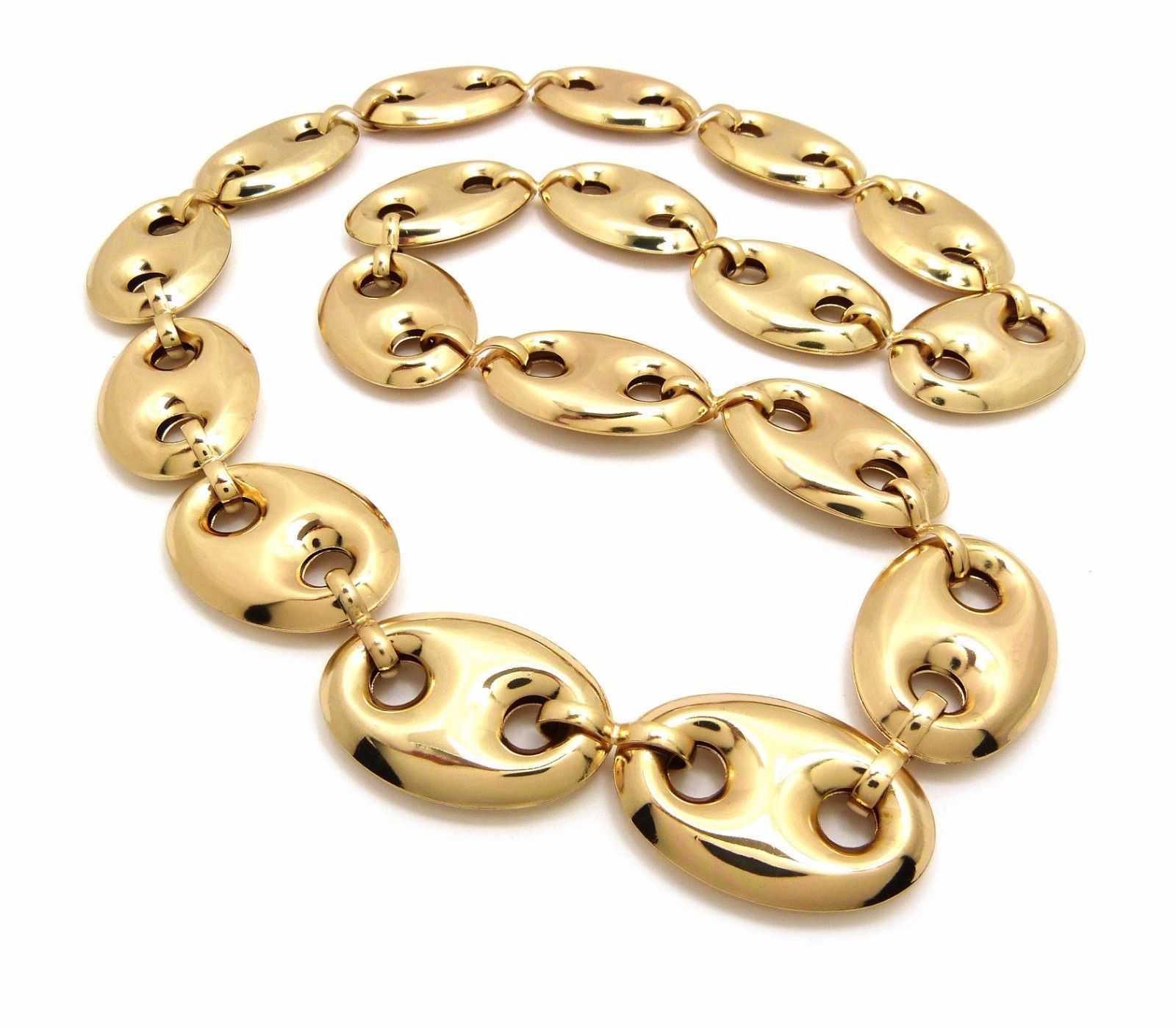 Men Rapper’s Hip Hop Style Gold Tone Chunky Thick 27mm 30″ Marina Chain Necklace