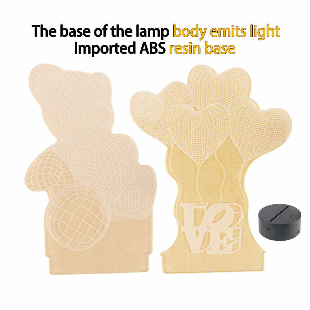 LED Light Gift Fit Her Girlfriend Wife Woman Mom Love Teddy Bear Decor and Hea