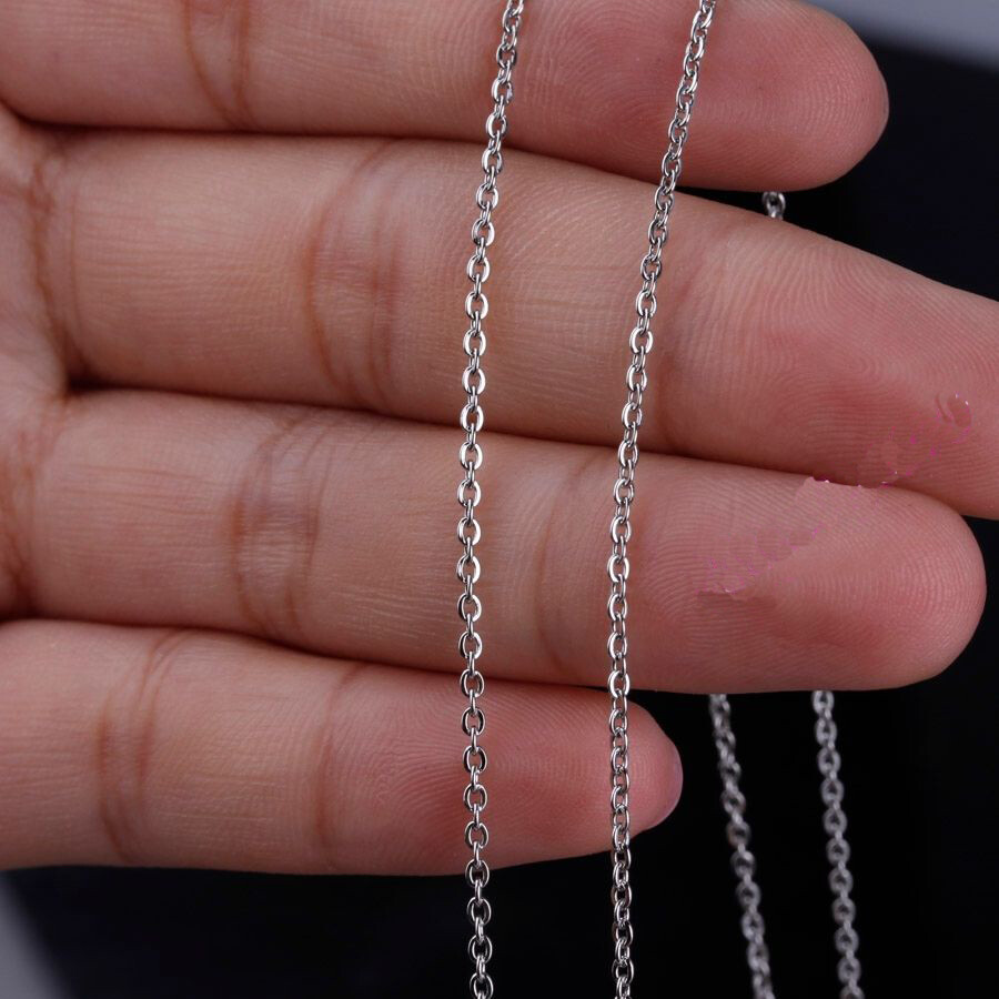 Wholesale Lots Silver 1.5/2.0/2.4/3.2mm Stainless Steel Bulk Factory Cross Chain