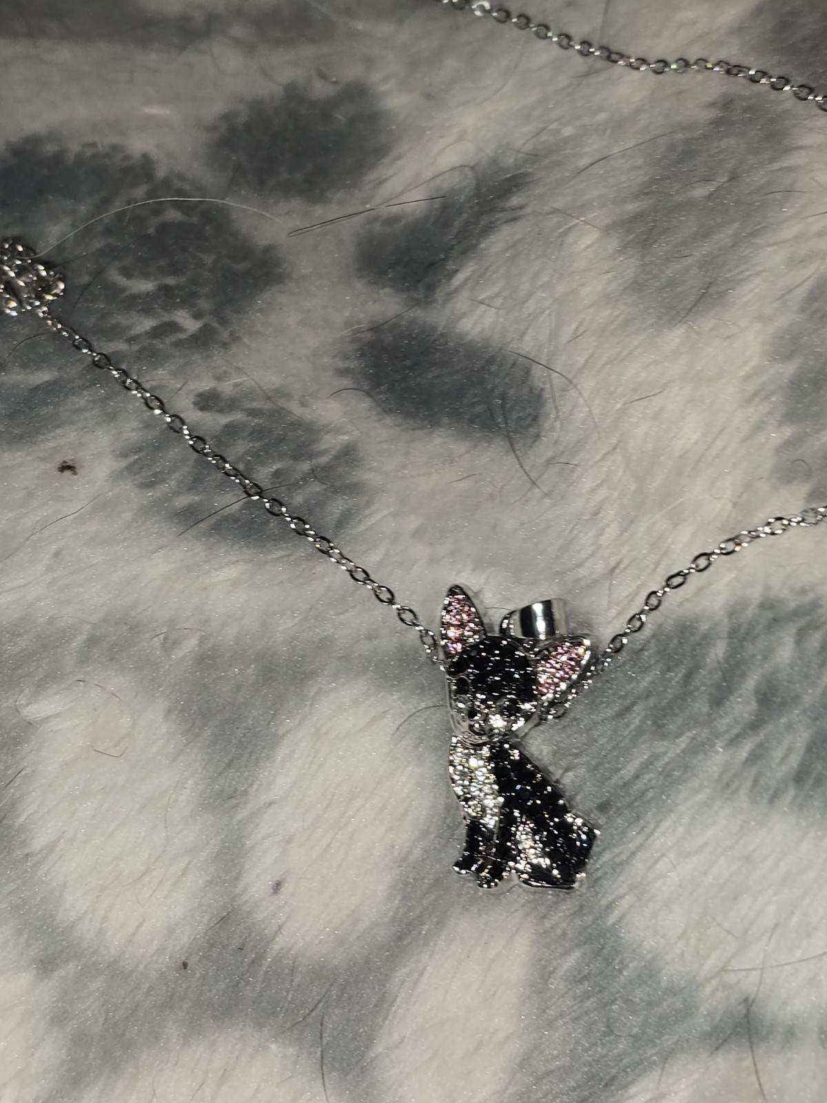 Chihuahua necklace with crystals. Beautiful new for adults and children ladies.