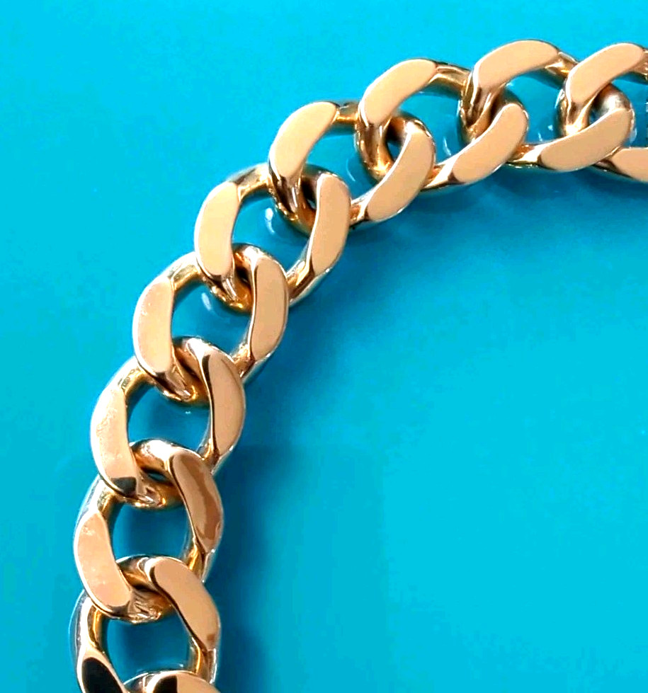 FALLON Gold Plated Ruth 17mm Curb Link Chain 16 in Necklace NEIMAN MARCUS $275 *