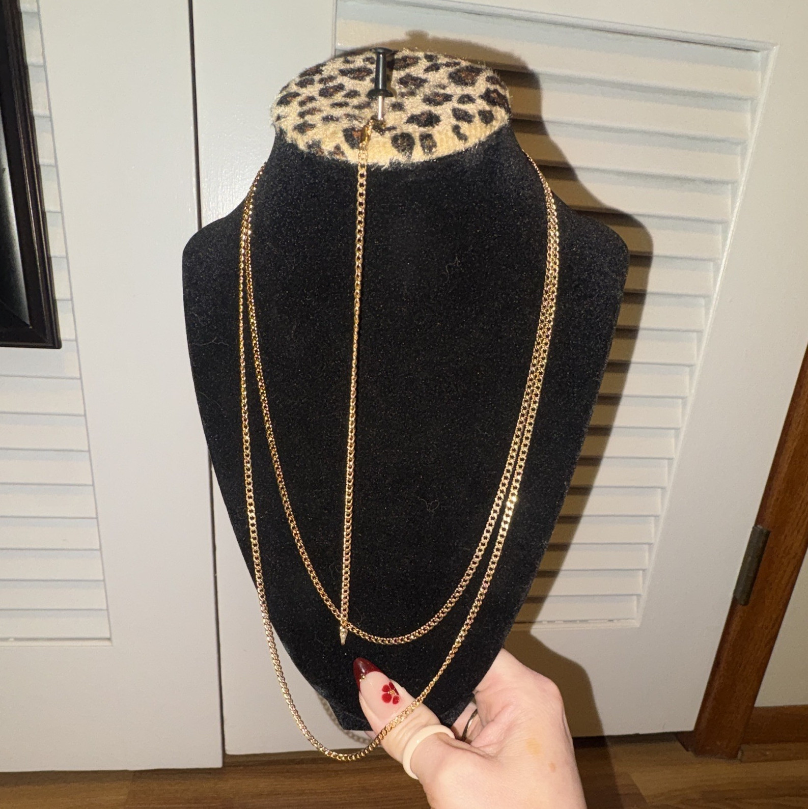 18k BZL GF Curb Link Chain 24”/20” Necklaces and 7.5” bracelet