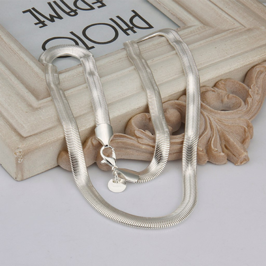 925 Sterling Silver Snake Chain Necklace Men Women Jewelry 17 -24 inch Gift USA