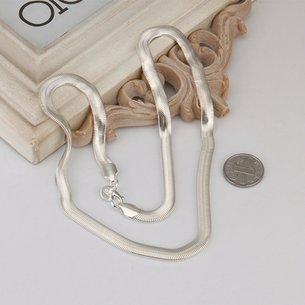 Men Women Stainless Steel Snake Chain Necklace 18-24 Inch Solid Jewelry Gifts