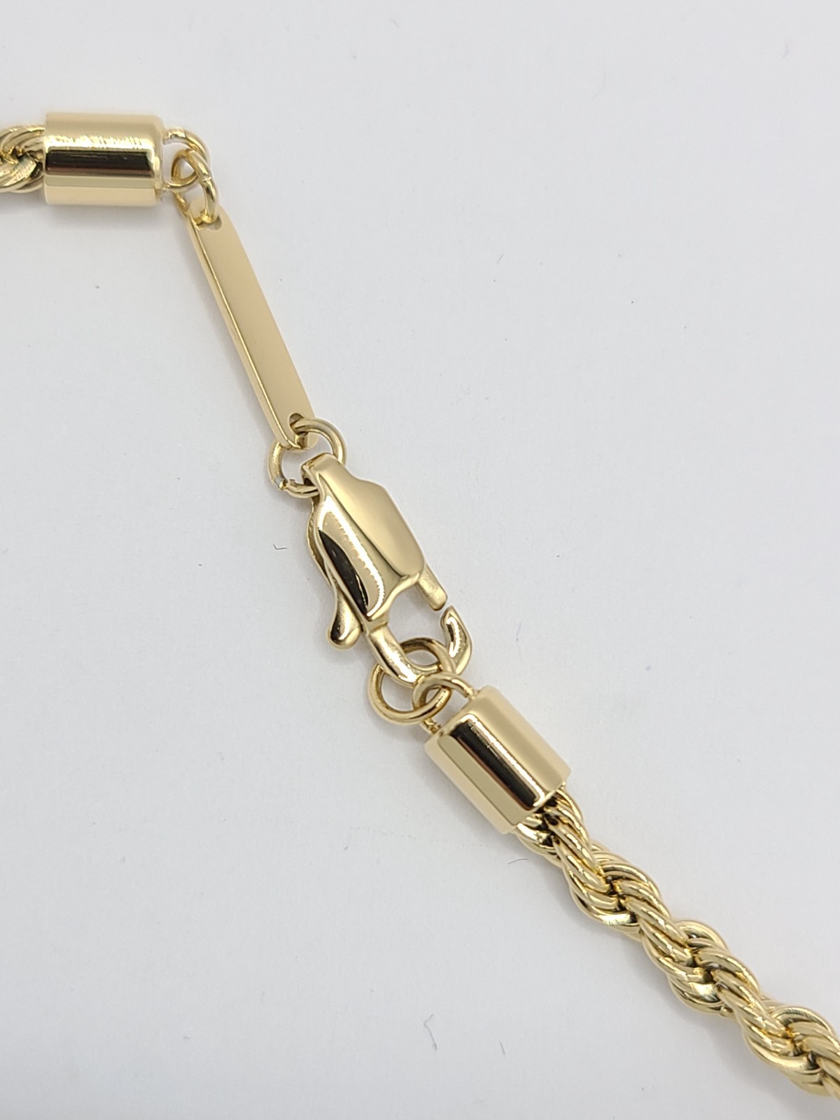 D. Louise Rope Necklace 3mm Gold Plated 19″ L