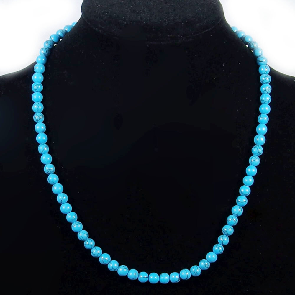 Fashion Jewelry 6mm Natural Multicolor Round Gemstone Beads Necklace 18-36″