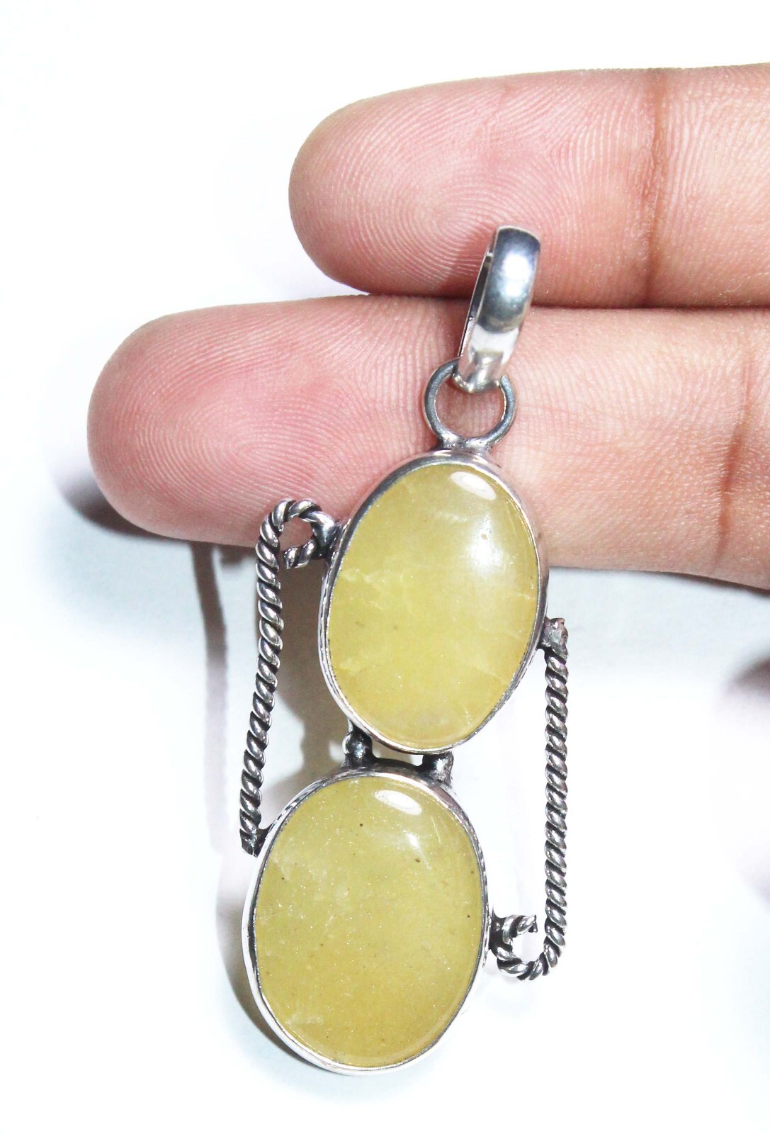 Calcite Oval Shape Gemstone Handmade Pendant Jewelry Pendant Size 1.5 Inches