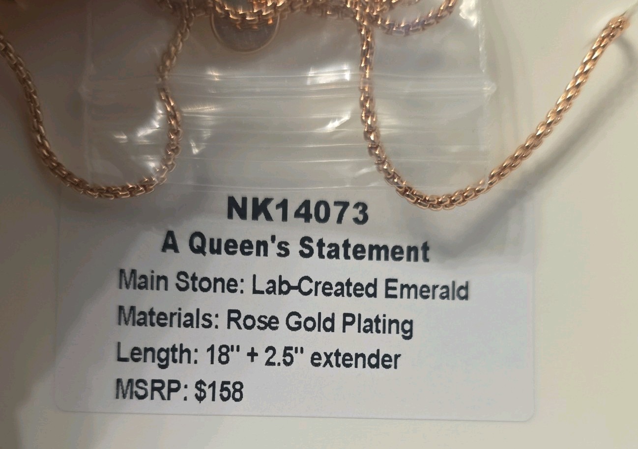 Bomb Party BP Rose Gold May 2026 Necklace A Queens Statement