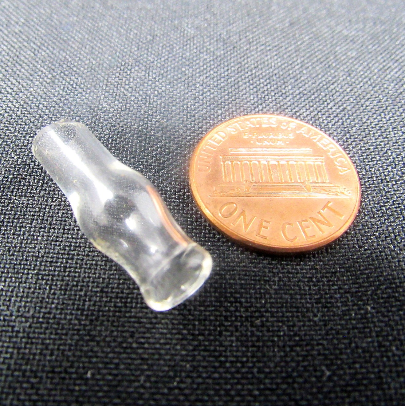 Coke Bottle Clear Glass Vial 1 inch Charm Cremation Ashes Pendant Instruct T