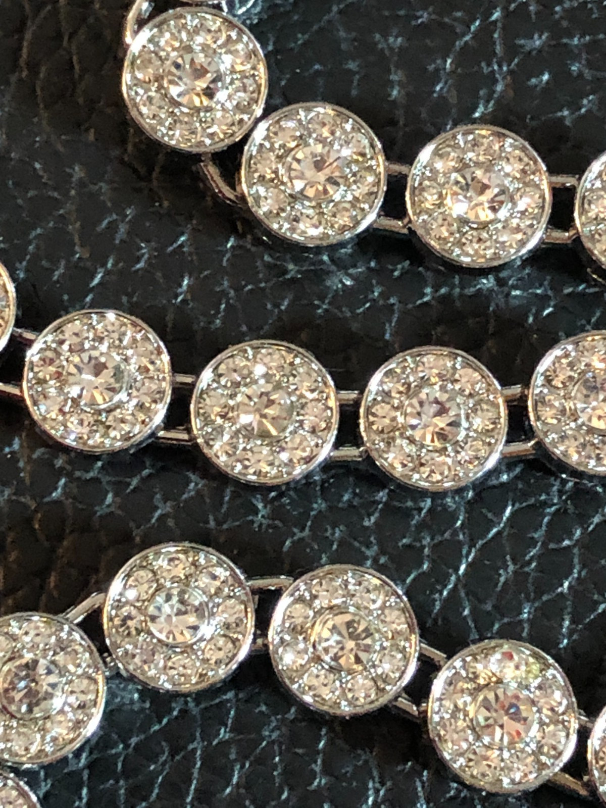 Silver Crystal Rhinestone Tennis Chain Necklace Iced Out Bling Unisex 20″ 8210