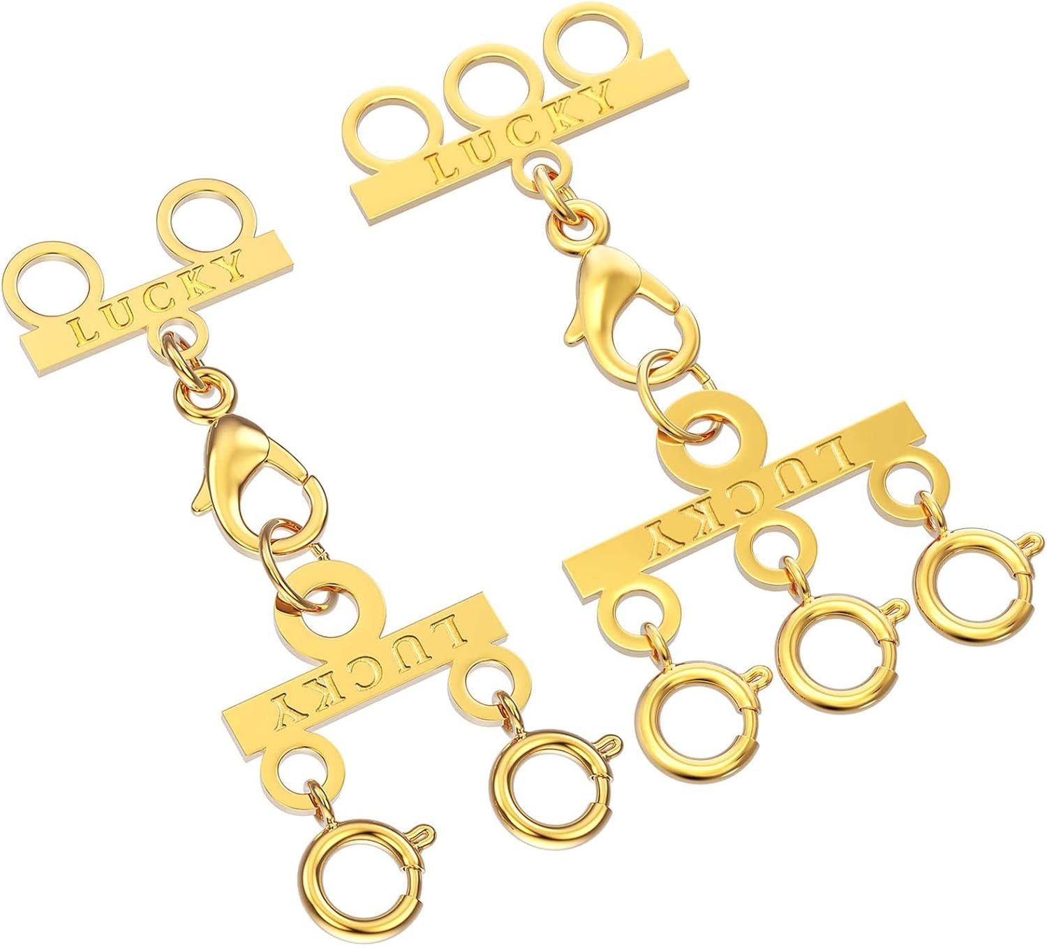 Necklace Layering Clasp Gold & Silver Plated Necklace Connectors Multiple