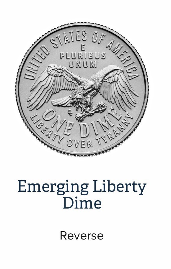 Emerging Liberty Dime Pendant Necklace w/ 925 Sterling Silver Bezel & Chain 18”