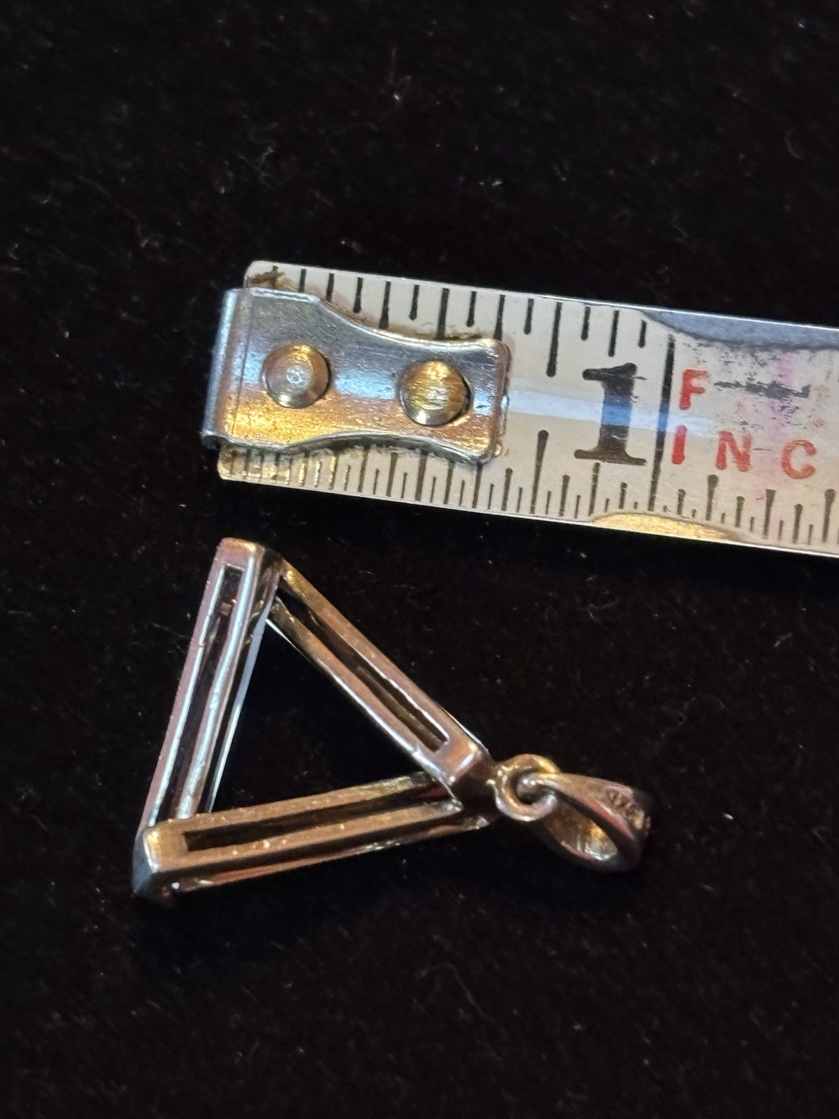 Sterling Silver 925 Trillion Pendant