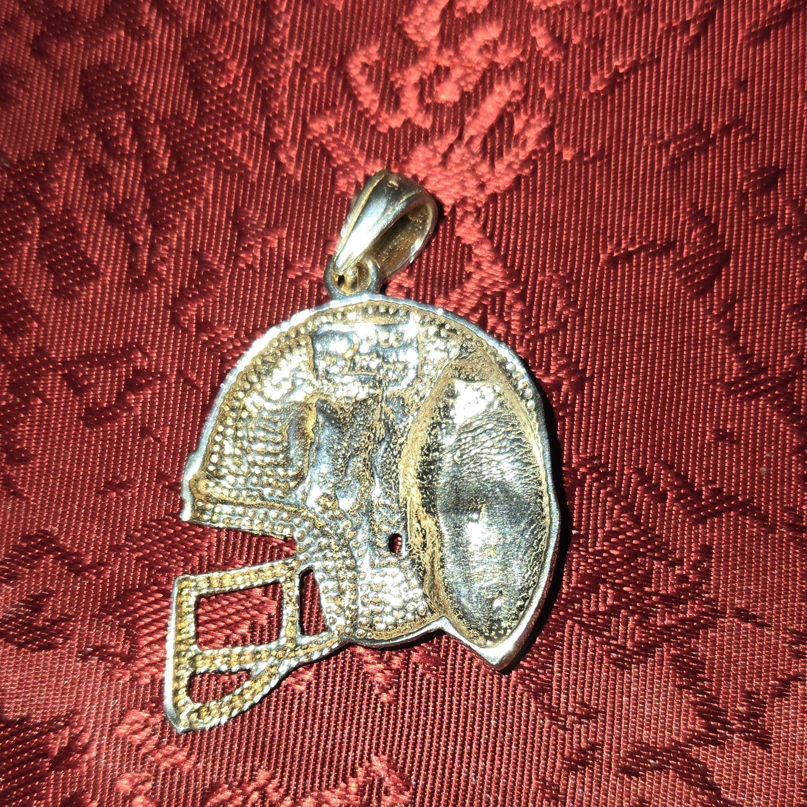 925 Silver Football Helmet Charm Pendant – American Football Sports Theme