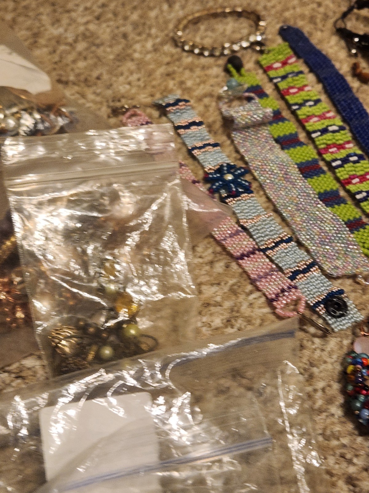 Bracelet Earring Necklace Closeout 5# Lot Beaded Chain Artisan/Store Stone Glass