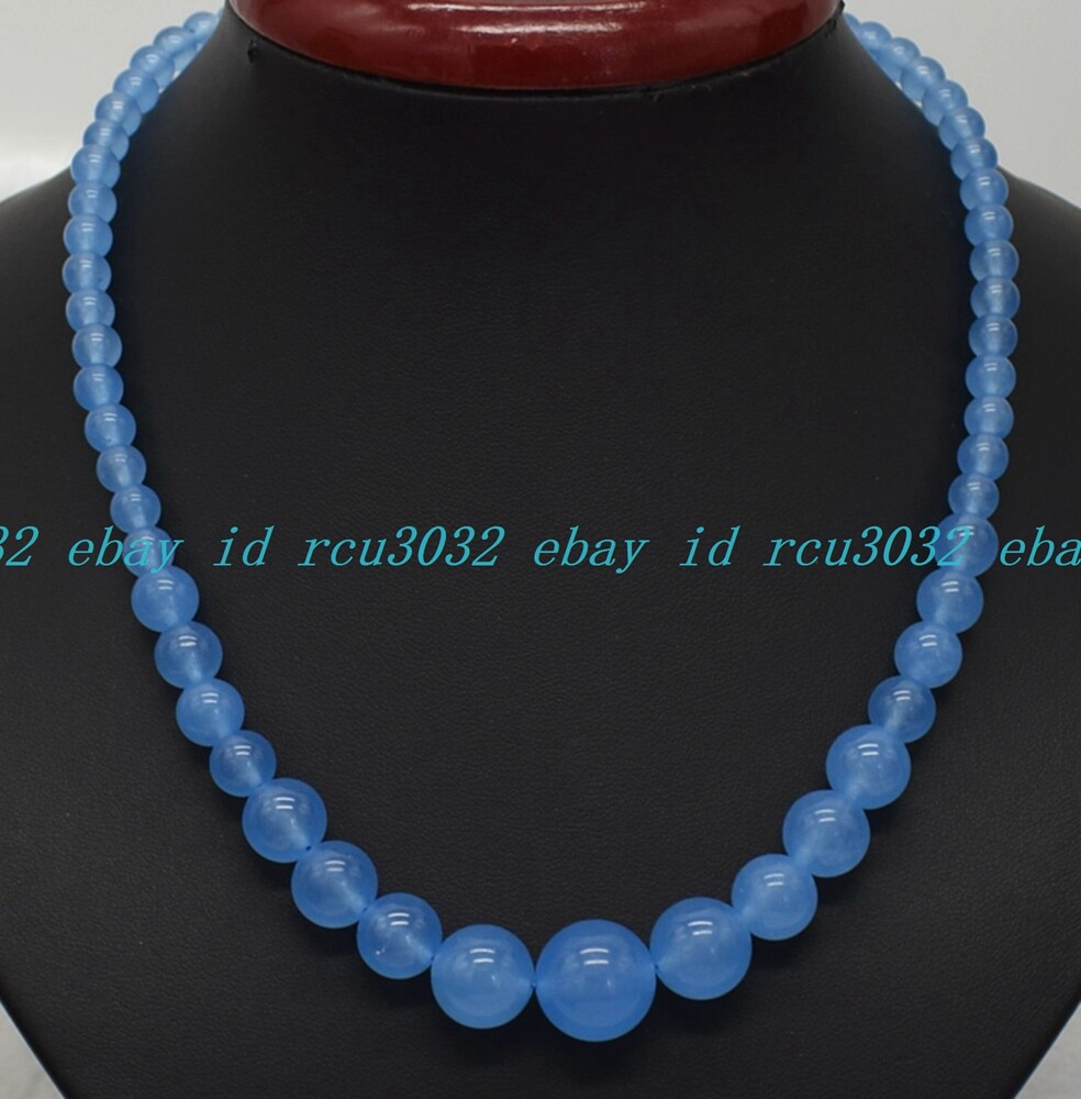 6-14mm Multicolor Natural Gemstone Round Beads Jewelry Necklace 18 Inches