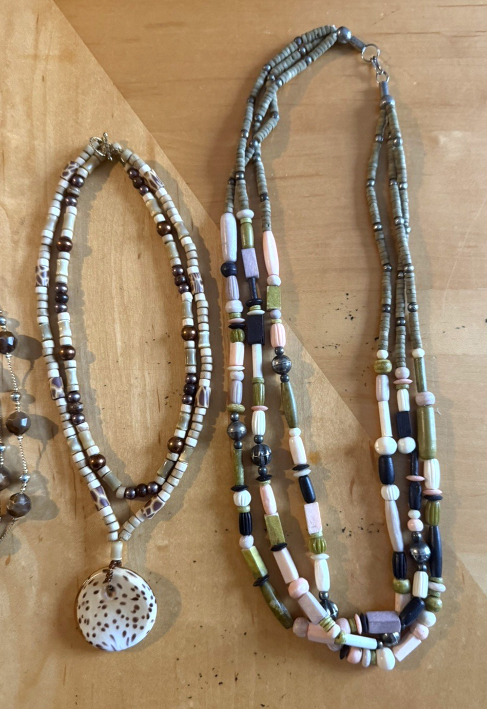 Lot of 5 Nice Beaded Necklaces – Mixture of Materials