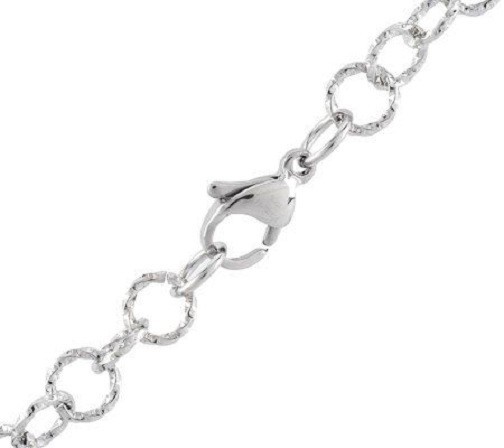 QVC Steel by Design 72″ Extra Long Round Twisted Sparkle Rolo Chain Necklace