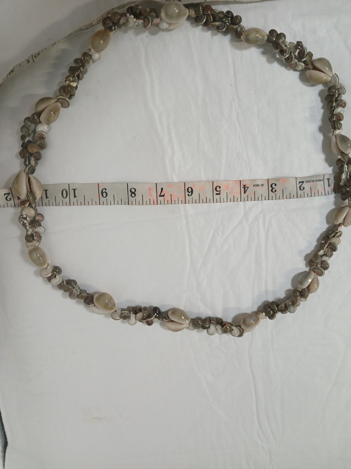 Long Mixed Natural Sea Shell Nautical Ocean Necklace 16” Multi-colored Various
